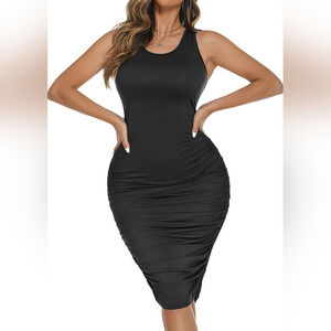 Black Ruched Dress 